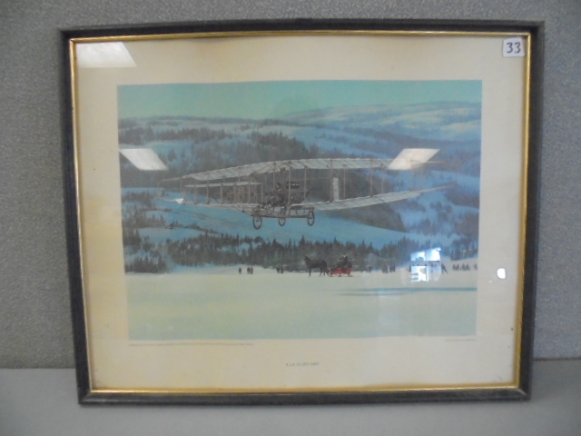 lot 33 image: Framed Airplane Print