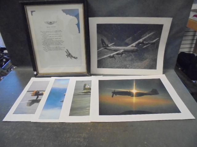 lot 118 image: Plane Photo Prints and Poem