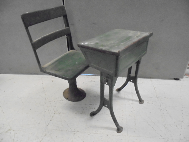 lot 161 image: Antique School Desk