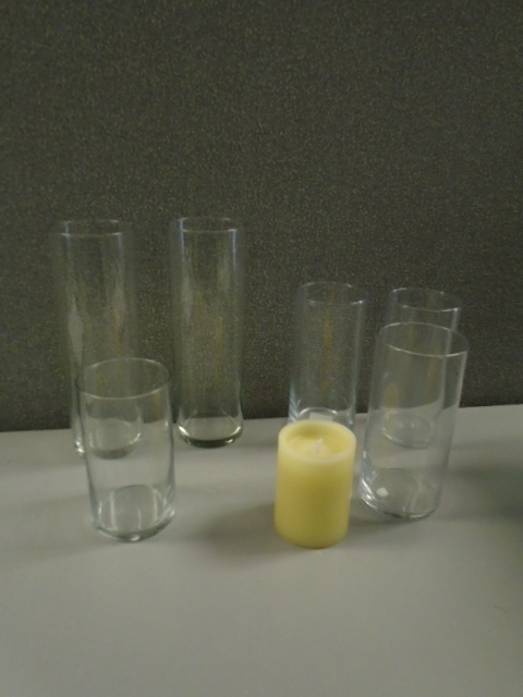 lot 190 image: Glass Vases or Candle Holders