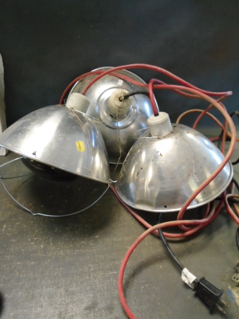lot 211 image: Aluminum Hanging Lamps