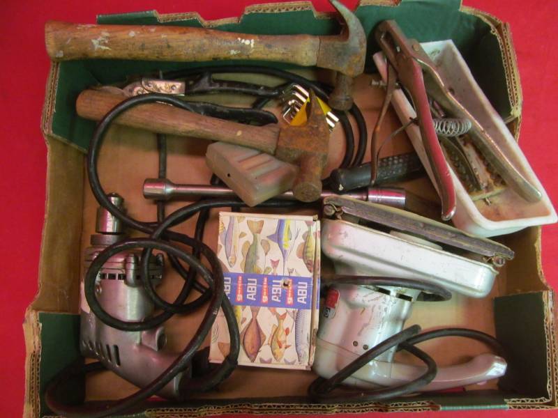 lot 36 image: Hammers, drill, sander