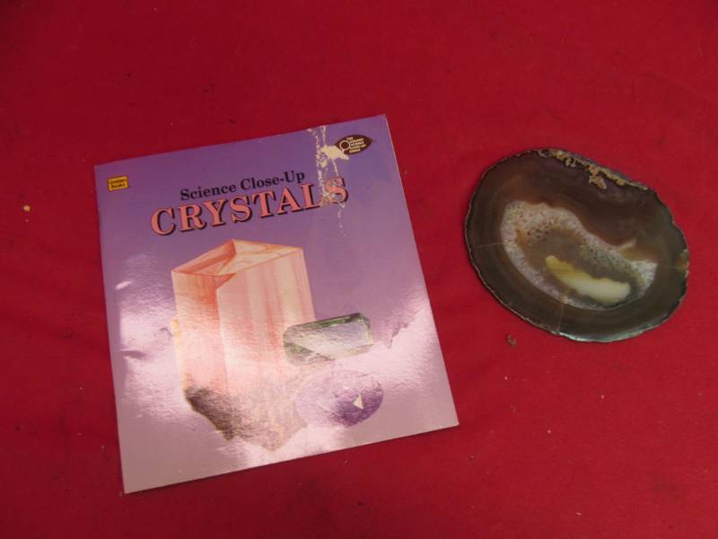 lot 43 image: Book of crystals, crystal (5 34 dia.)