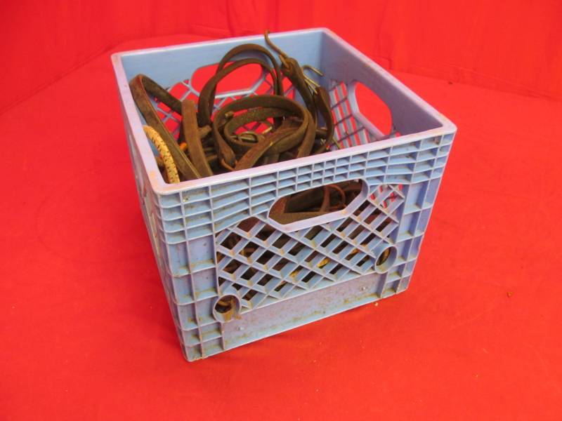 lot 103 image: milk crate full of bungee cords