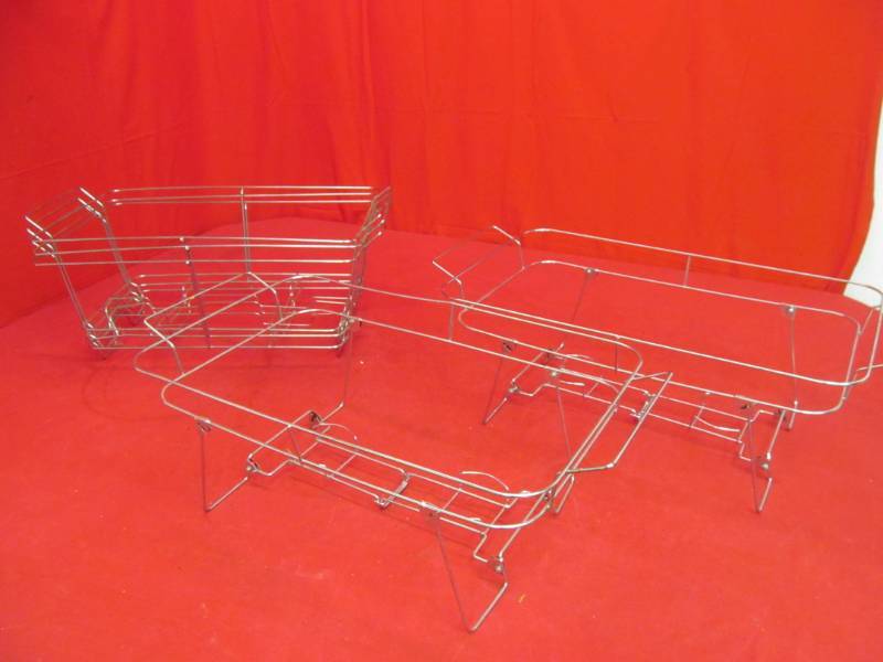 lot 165 image: 2 metal buffet holders, 3 metal buffet holders