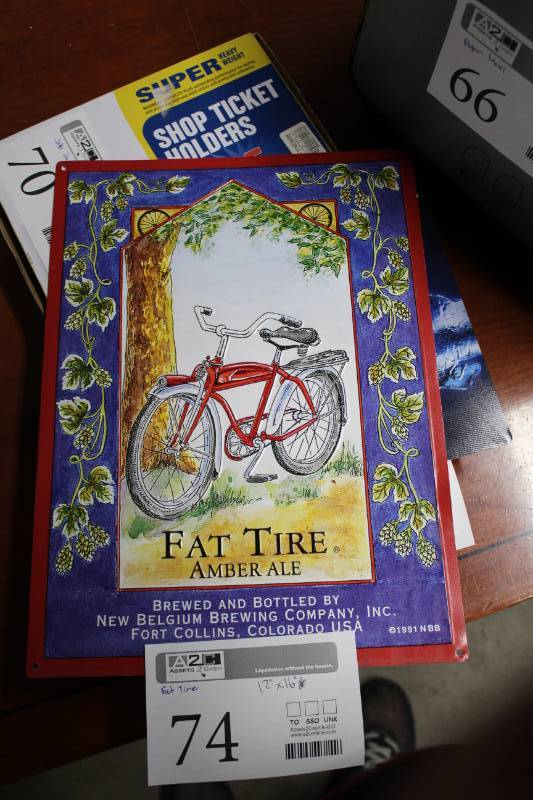 lot 74 image: Fat Tire Amber Ale Wall Art