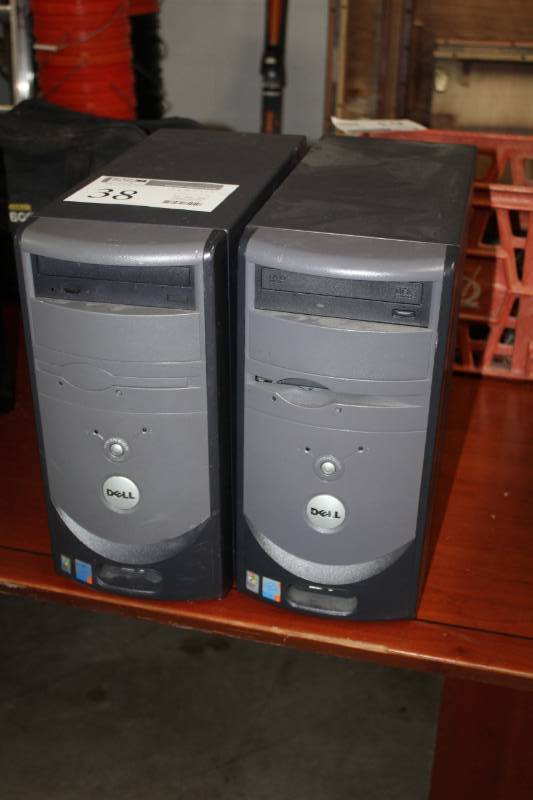 lot 38 image: Lot of (2) Dell Dimension 4600 Computer Towers