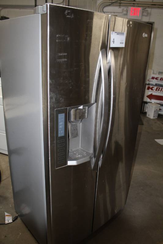 lot 4 image: LG Stainless Steel Side-By-Side Refrigerator Freezer