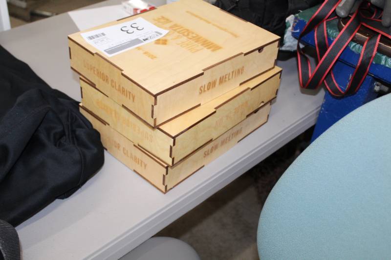 lot 33 image: Lot of (3) Wood Boxes
