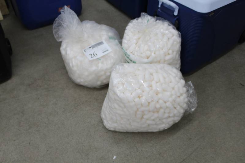 lot 26 image: Lot of (3) Bags of Packing Peanuts