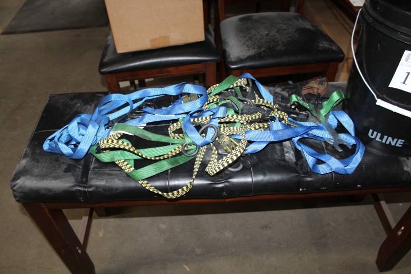 lot 100 image: Nylon Tie-Down Straps, Wrench Tools