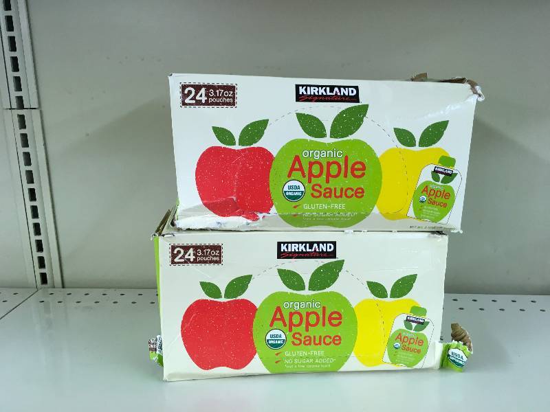 lot 9 image: 2 Boxes of 24 Organic Apple Sauce Packs