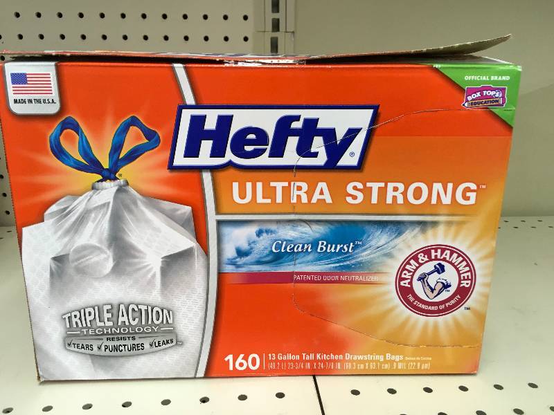 lot 36 image: Hefty Ultra Strong Garbage Bags, Retail $13.99
