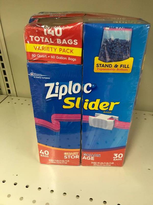 lot 48 image: Ziploc Quart and Gallon Bags