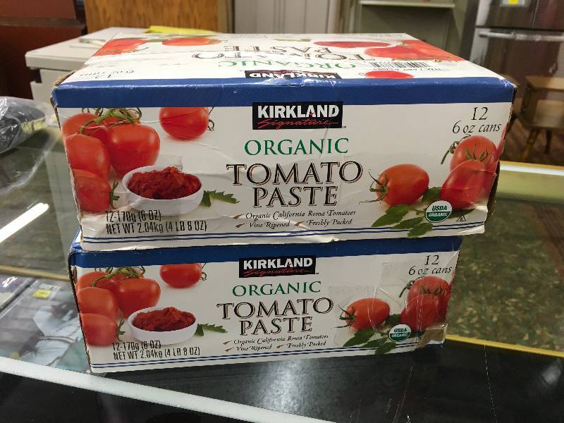 lot 66 image: Two Packs of 12 6Oz Cans Of Organic Tomato Paste