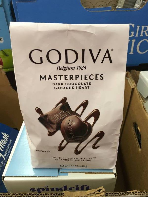 lot 68 image: Godiva Dark Chocolate Hearts