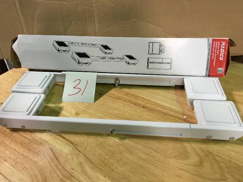 lot 31 image: MADICO F27652 13 - 27 Adjustable Steel Appliance Rollers in good conditions