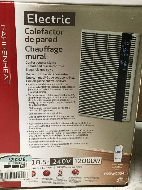 lot 32 image: FSSWH - Digital Programmable Wall Heater in good conditions