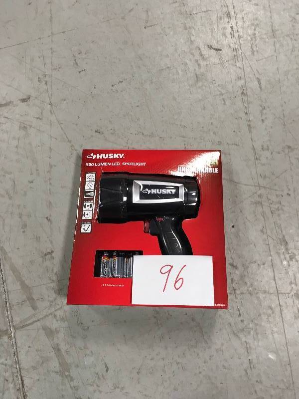 lot 96 image: HUSKY 500 Lumen LED Compact Unbreakable Spotlight not used