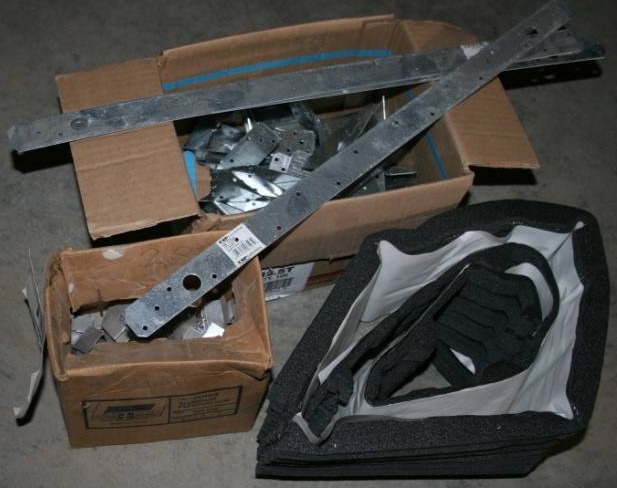lot 65 image: H Clips, Steel Roof Foam Ends, and Hurricane Clips