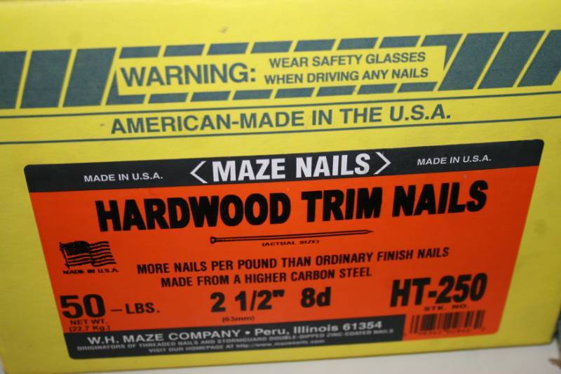 lot 132 image: Hardwood Trim Nails