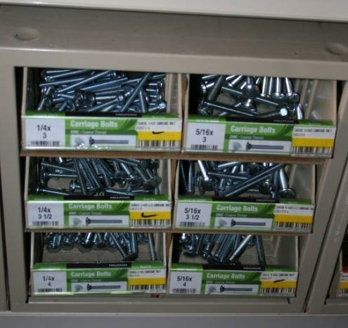 lot 149 image: Steel Hardware Bin with Drawers