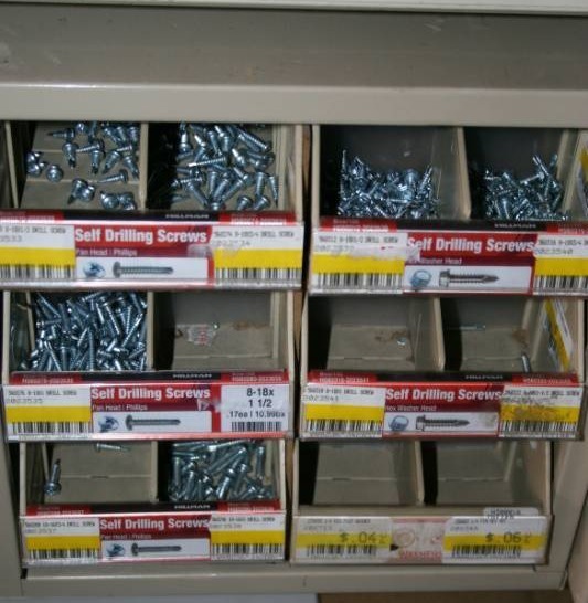 lot 150 image: Steel Hardware Bin with Drawers