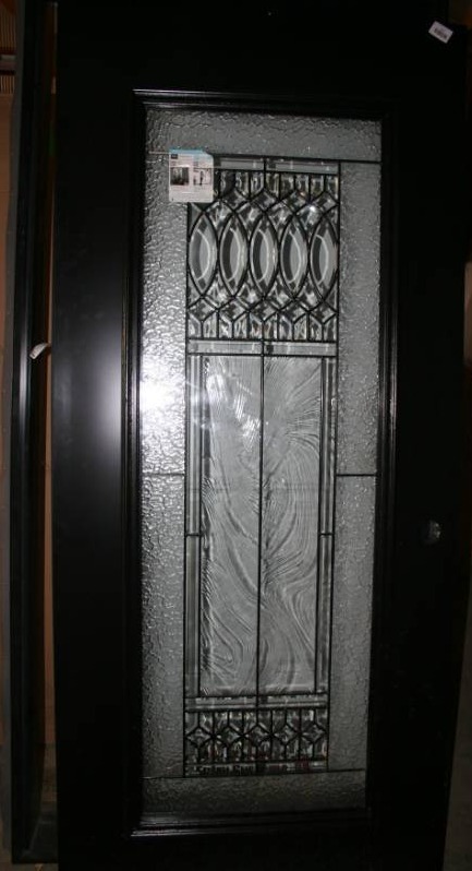 lot 175 image: Textured Glass Door and Frame