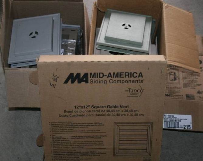lot 340 image: Vinyl Electrical Boxes and Gable End Vent