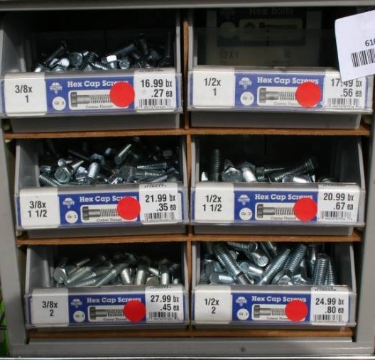 lot 610 image: Hardware Containers with Bins and Hardware
