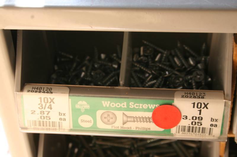 lot 624 image: Hardware Containers with Bins and Hardware