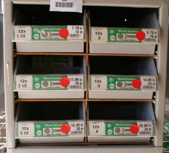 lot 644 image: Hardware Containers with Bins and Hardware