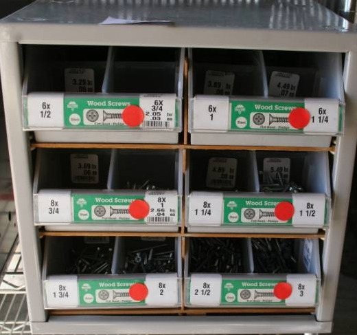 lot 649 image: Hardware Containers with Bins and Hardware