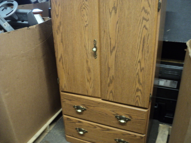 wood 2-drawer 2-door cabinet 31x55...