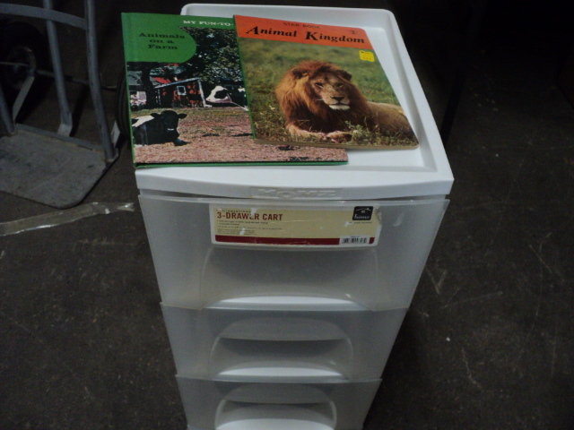 lot of stuffed animals, plastic sto...