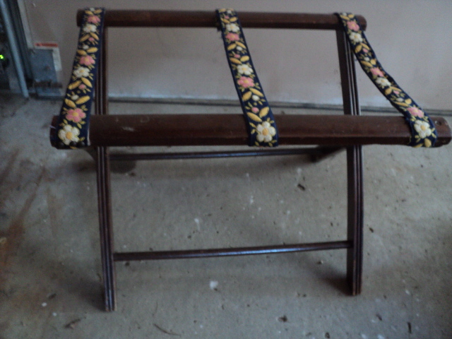suitcase stand...