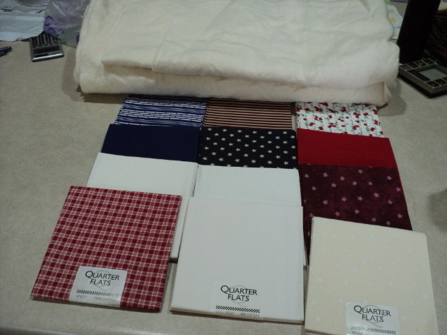 quilting squares and backing...