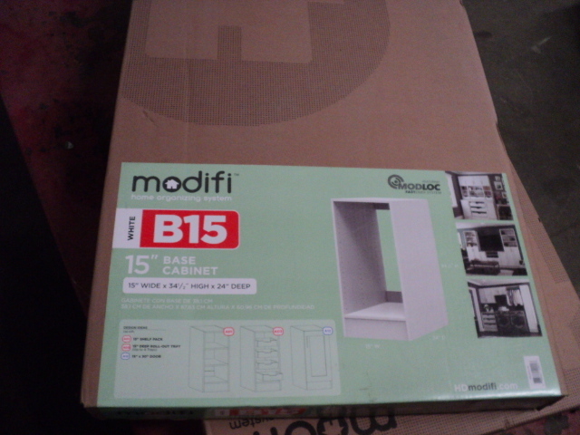 2 Modifi white 15 base cabinets...