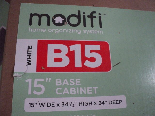 3 Modifi white 15 base cabinets...