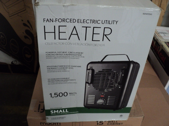 fan forced electric utility heater...