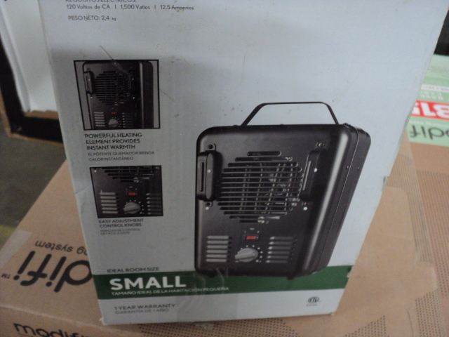 fan forced electric utility heater...
