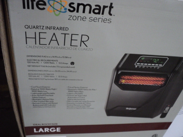 LifeSmart quartz infrared heater...