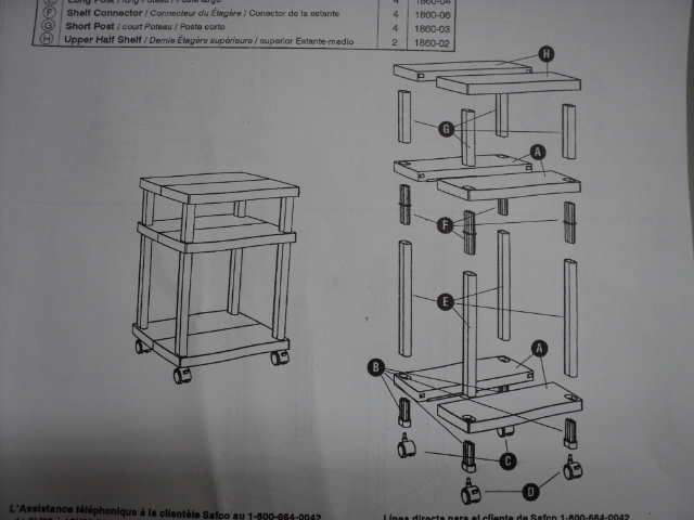 Safeco desk side printer stand - ne...