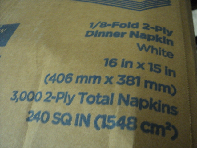 Dixie 18 fold 2 ply dinner napkins...
