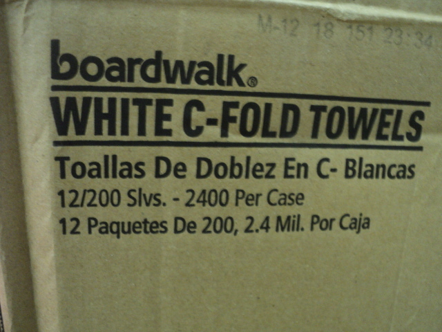 2400 boardwalk white c-fold towels ...