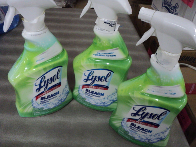 3 bottles of Lysol bleach multi-pur...