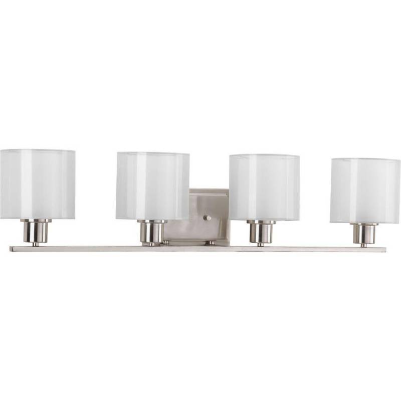 lot 124 image: Progress Lighting Invite Collection 4-Light Brushed Nickel Bath Light