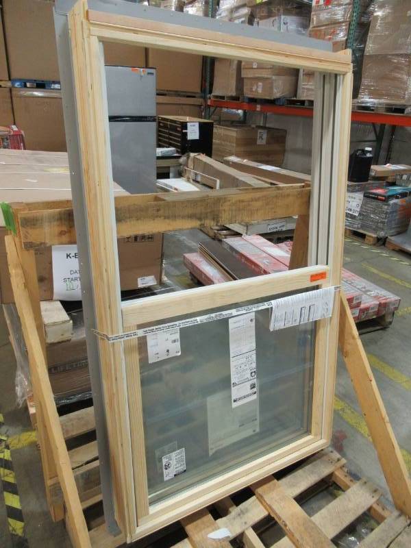 lot 107 image: Andersen 33.625 in. x 56.875 in. 400 Series Double Hung White Interior Wood Windows