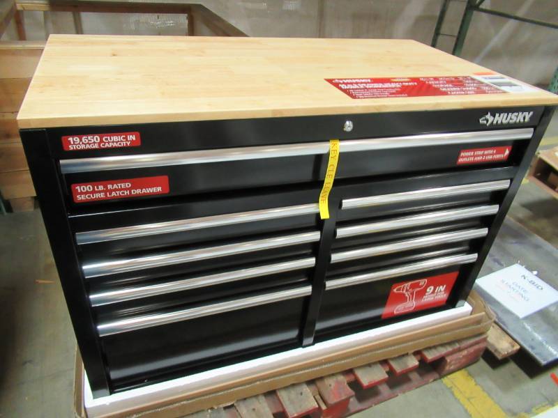 Husky Extra Deep 46 In 9 Drawer Mobile Workbench H46mwc9xd Mn
