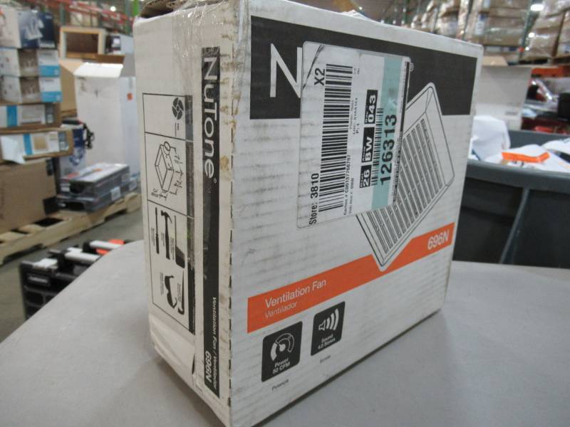 lot 129 image: Nutone 50 CFM WallCeiling Mount Exhaust Bath Fan.